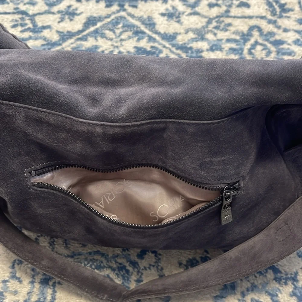 Sorial gray Suede slouch bag - Picture 5 of 14